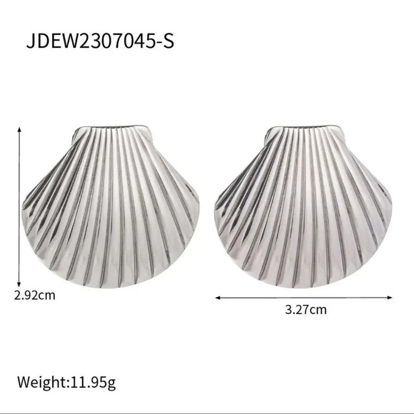 Seashell Stainless Steel Waterproof Earrings - Picture 10 of 16